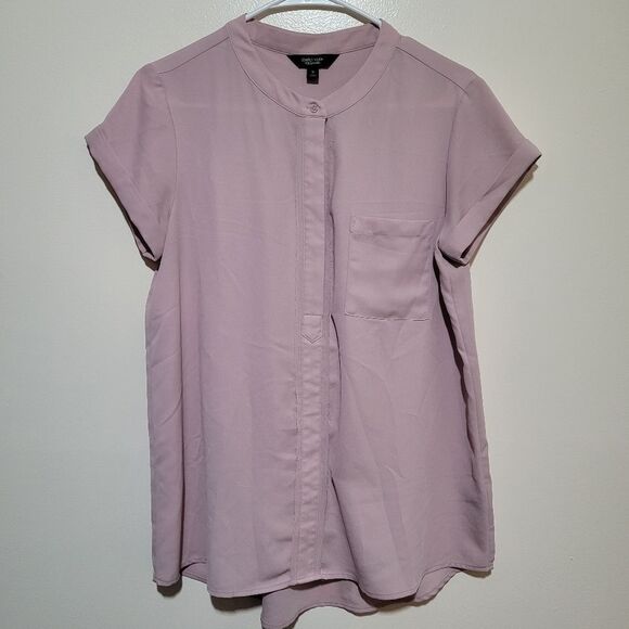 Simply Vera Vera Wang Light Purple Button-Down Shirt - Picture 1 of 5